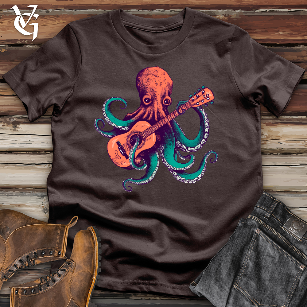 Viking Goods Octopus Guitarist Softstyle Tee Dark Chocolate / L