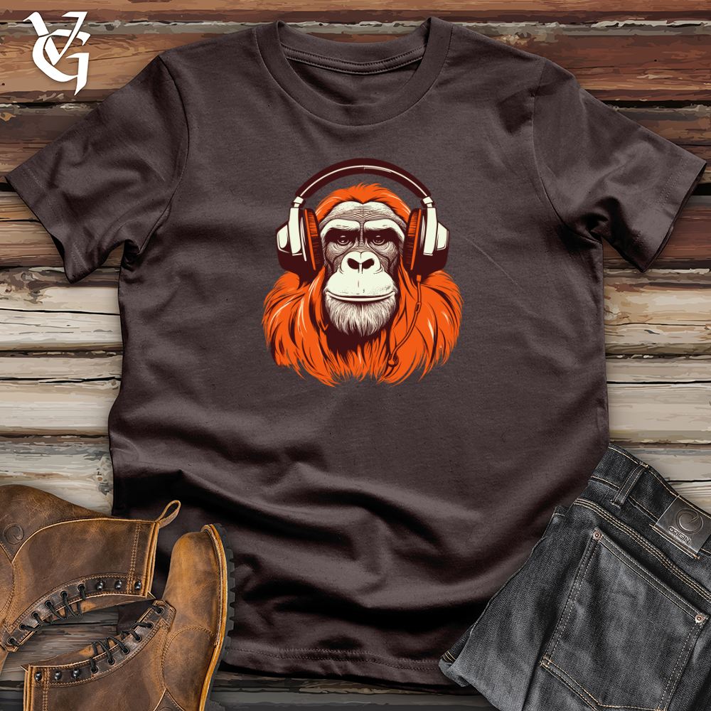 Viking Goods Orangutan Headphone Rainforest Rhythm Softstyle Tee Dark Chocolate / L