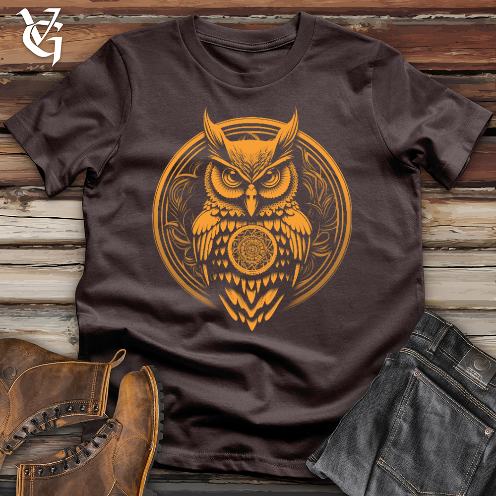 Viking Goods Ornate Owl Softstyle Tee Dark Chocolate / L