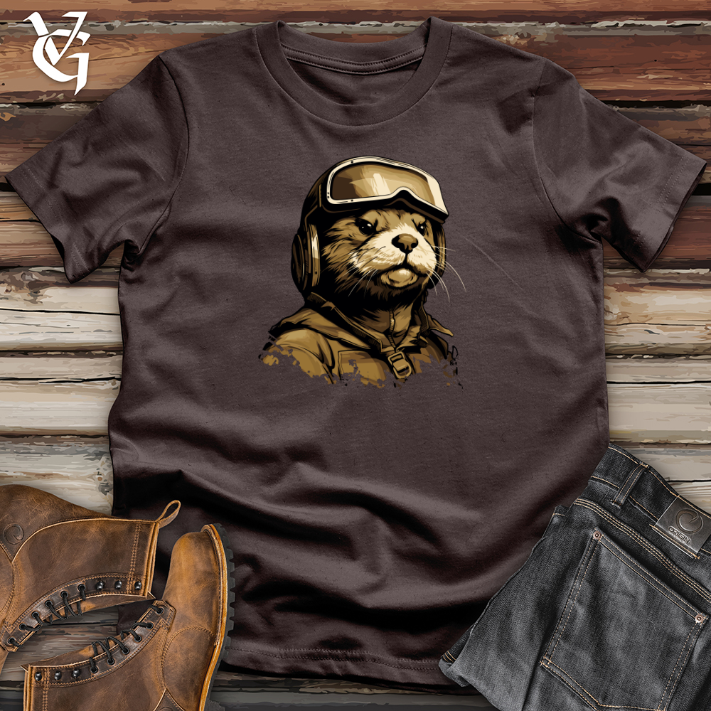 Viking Goods Otter Army Helmeted Prowess Softstyle Tee Dark Chocolate / L