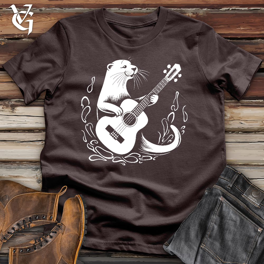 Viking Goods Otter Guitarist Softstyle Tee Dark Chocolate / L