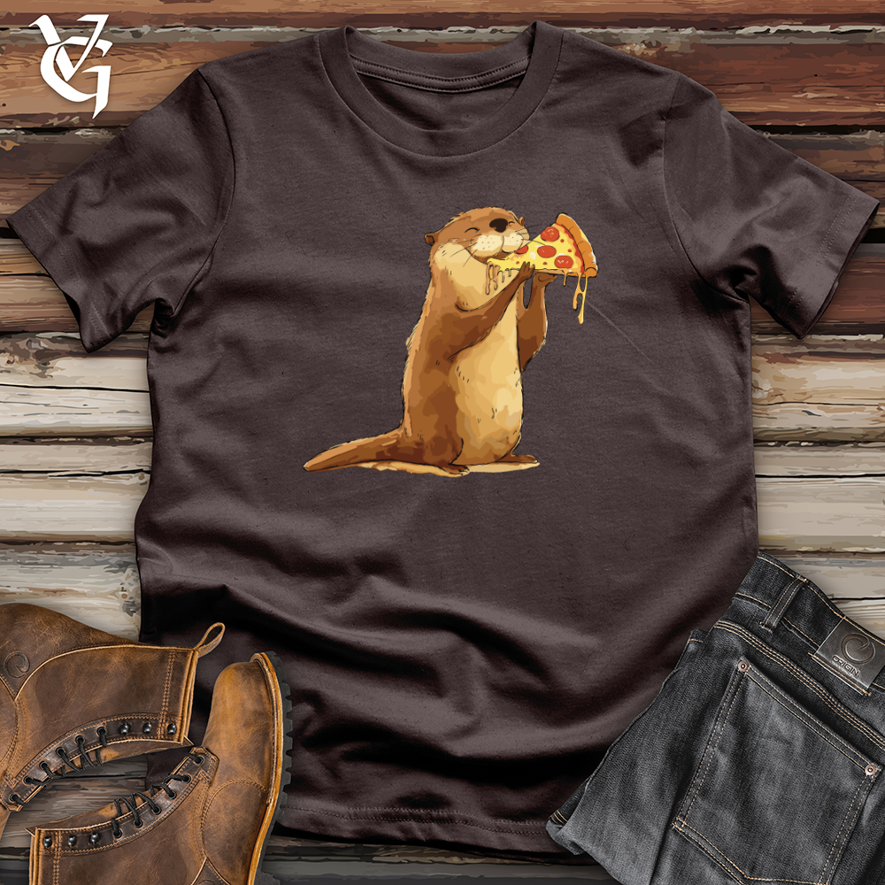 Viking Goods Otter Pizza Munchin Softstyle Tee Dark Chocolate / L