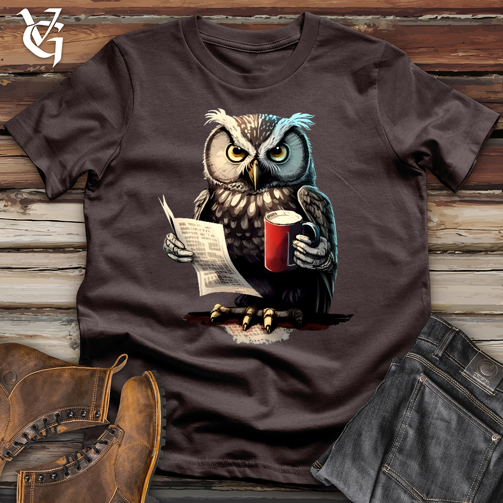 Viking Goods Owl Boss Softstyle Tee Dark Chocolate / L