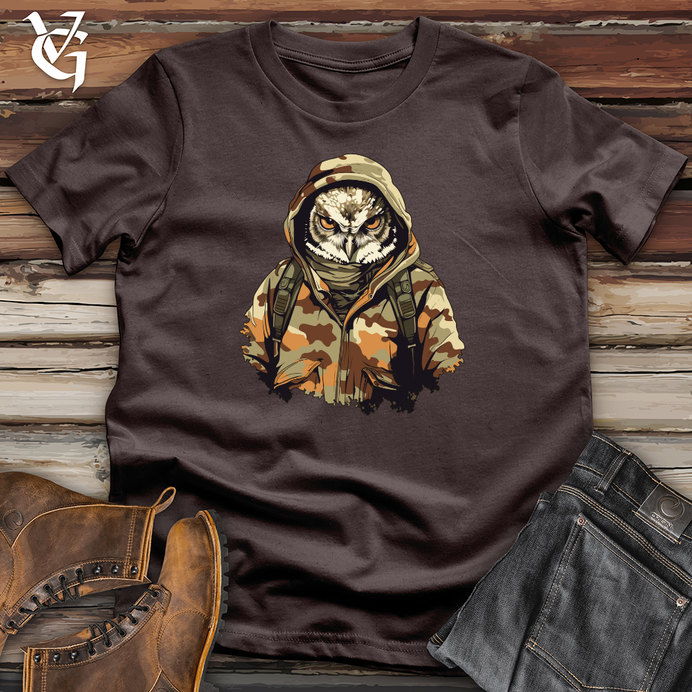 Viking Goods Owl Camo Army Night Watch Softstyle Tee Dark Chocolate / L