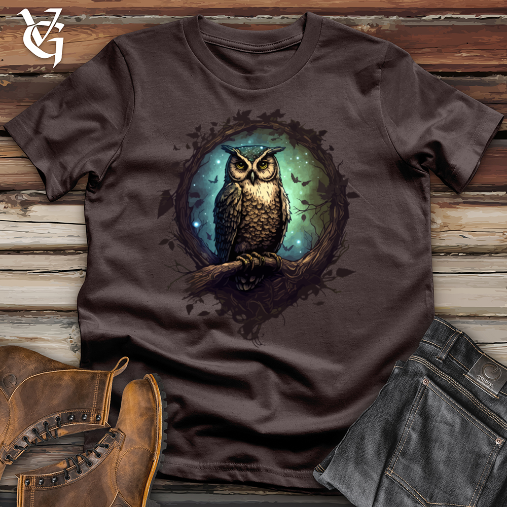 Viking Goods Owl Cosmic Dust Softstyle Tee Dark Chocolate / L