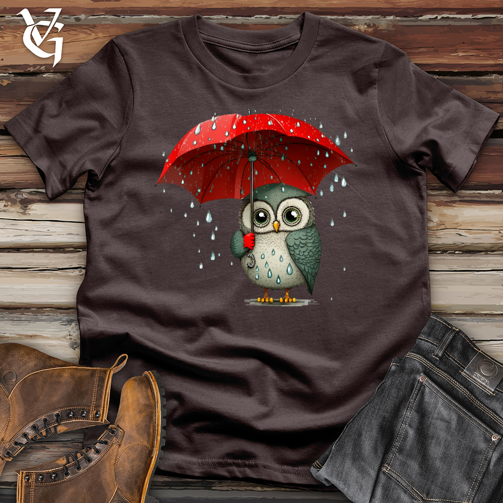 Viking Goods Owl in the Rain Softstyle Tee Dark Chocolate / L