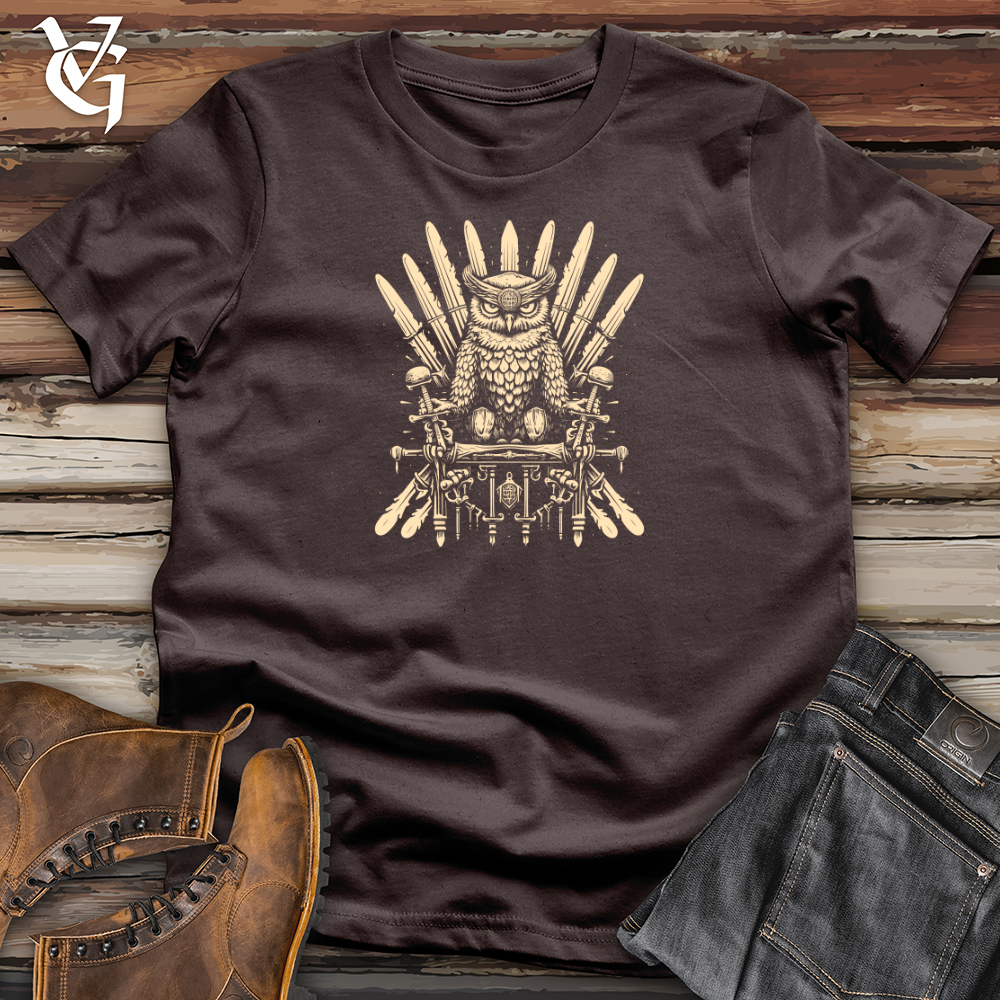Viking Goods Owl Throne Sovereignty Softstyle Tee Dark Chocolate / L