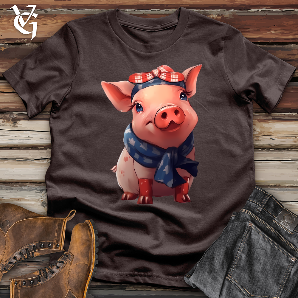 Viking Goods Pig Bandana Softstyle Tee Dark Chocolate / L