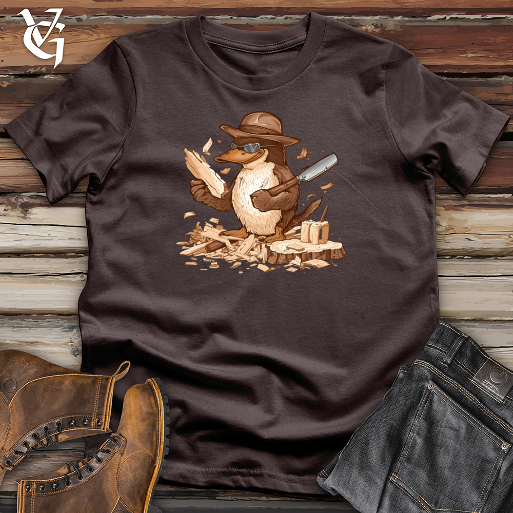 Viking Goods Platypus Lumberjack Craft Softstyle Tee Dark Chocolate / L