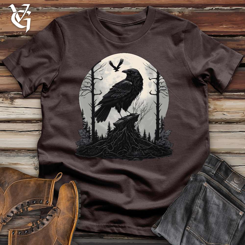 Viking Goods Raven Forest Moon Softstyle Tee Dark Chocolate / L