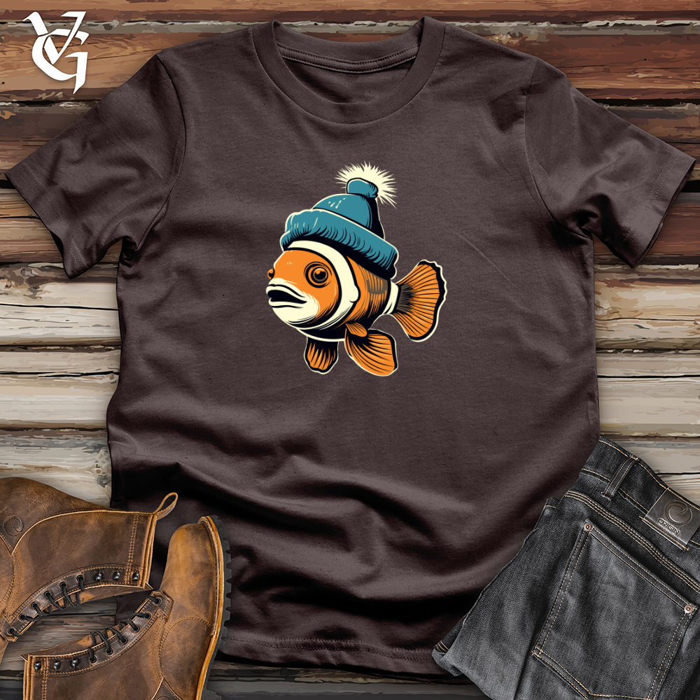 Viking Goods Retro Beanie Clownfish 01 Softstyle Tee Dark Chocolate / L
