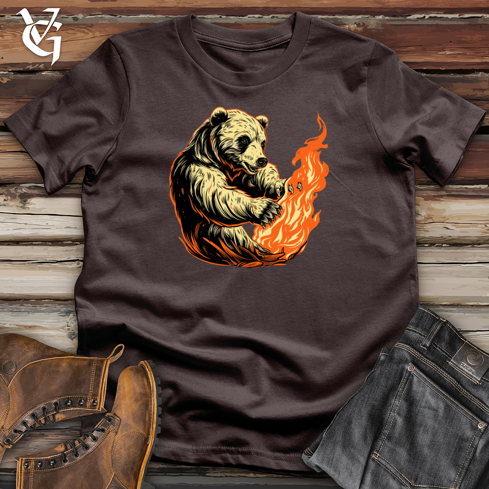 Viking Goods Retro Inferno Bear Softstyle Tee Dark Chocolate / L