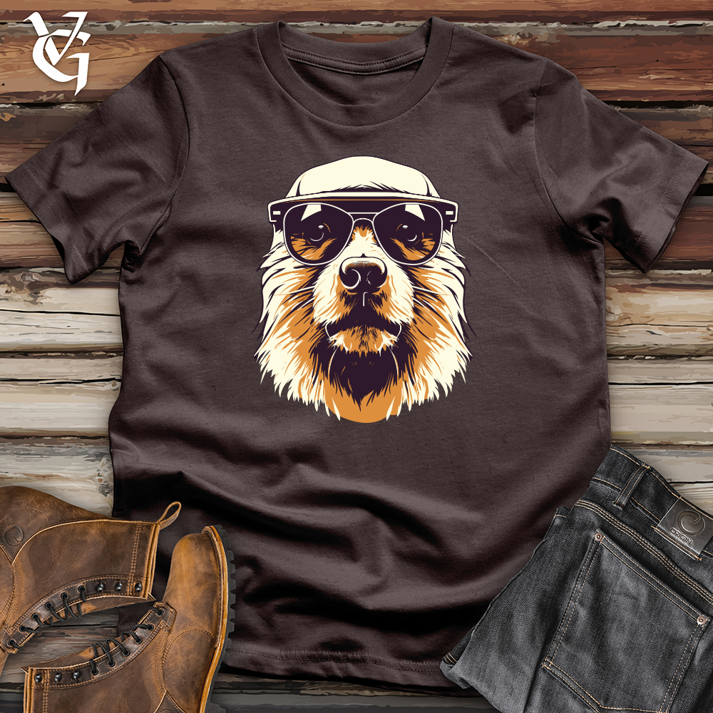 Viking Goods Retro Shades Beaver Softstyle Tee Dark Chocolate / L