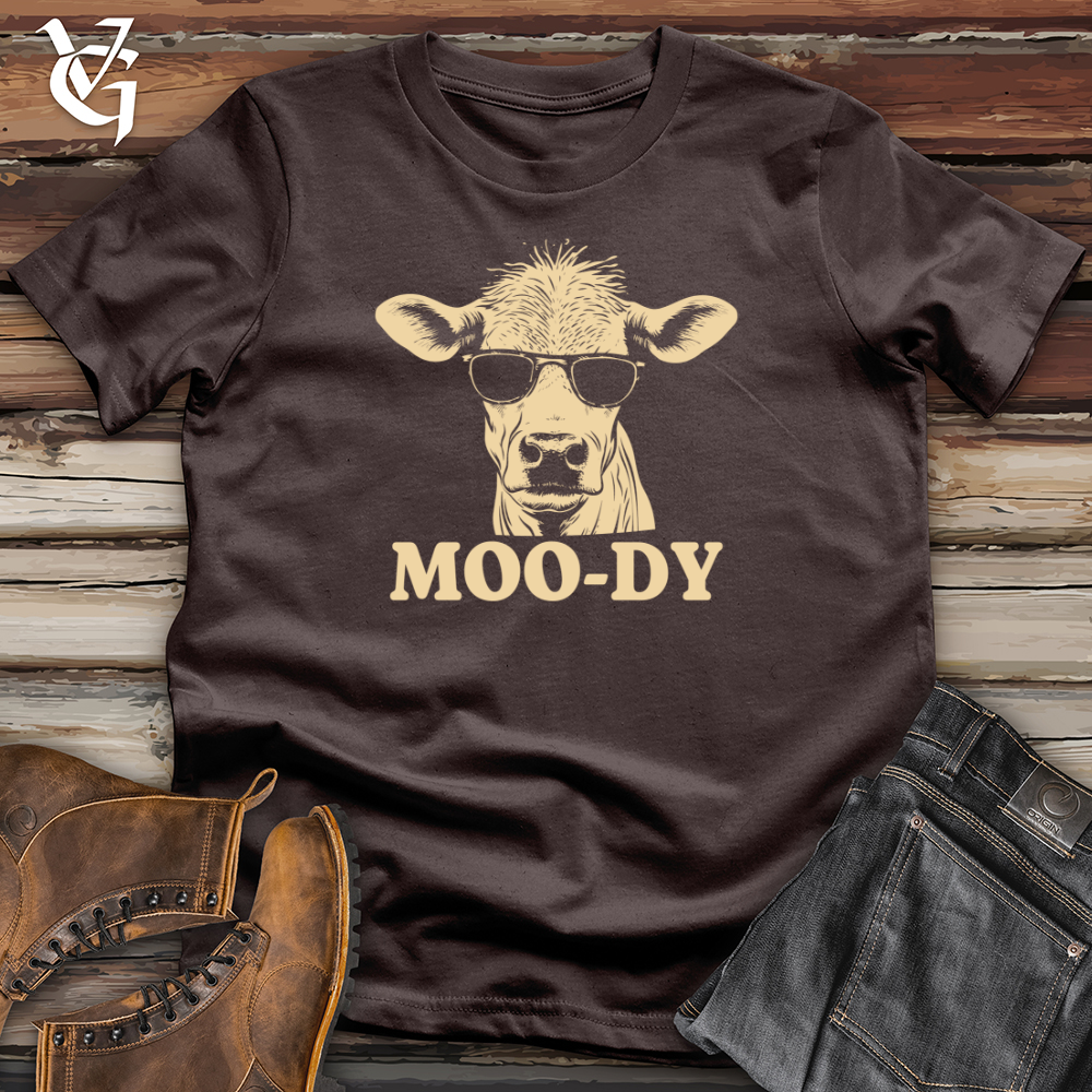 Viking Goods Retro Shades Cow Softstyle Tee Dark Chocolate / L