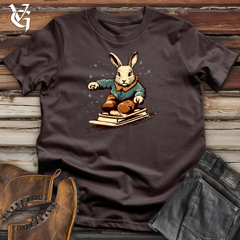 Viking Goods Retro Sliding Rabbit Softstyle Tee Dark Chocolate / L