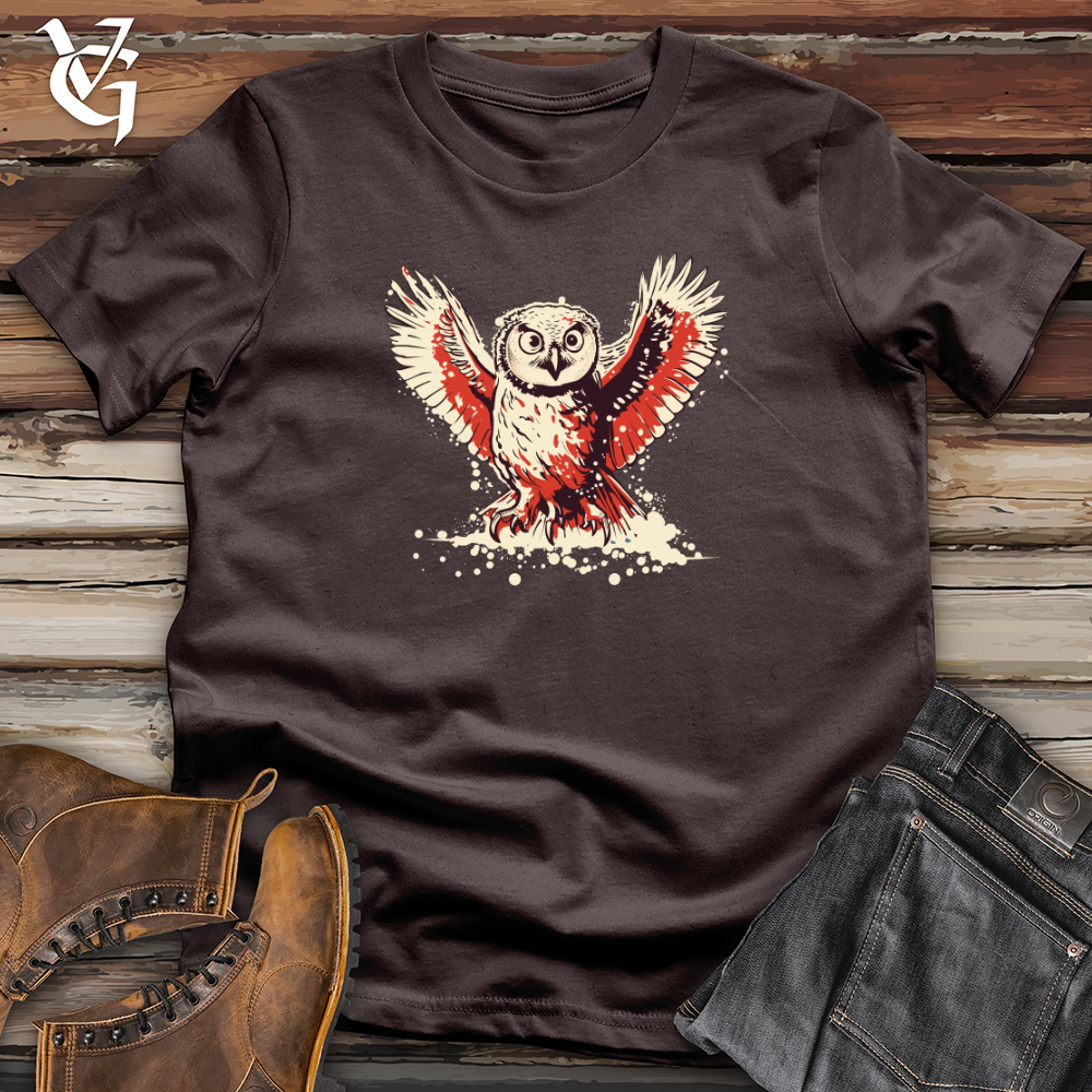 Viking Goods Retro Snowy Owl Softstyle Tee Dark Chocolate / L