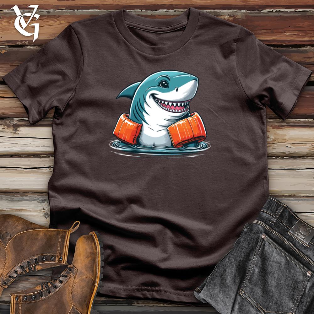 Viking Goods Shark Floaties Softstyle Tee Dark Chocolate / L