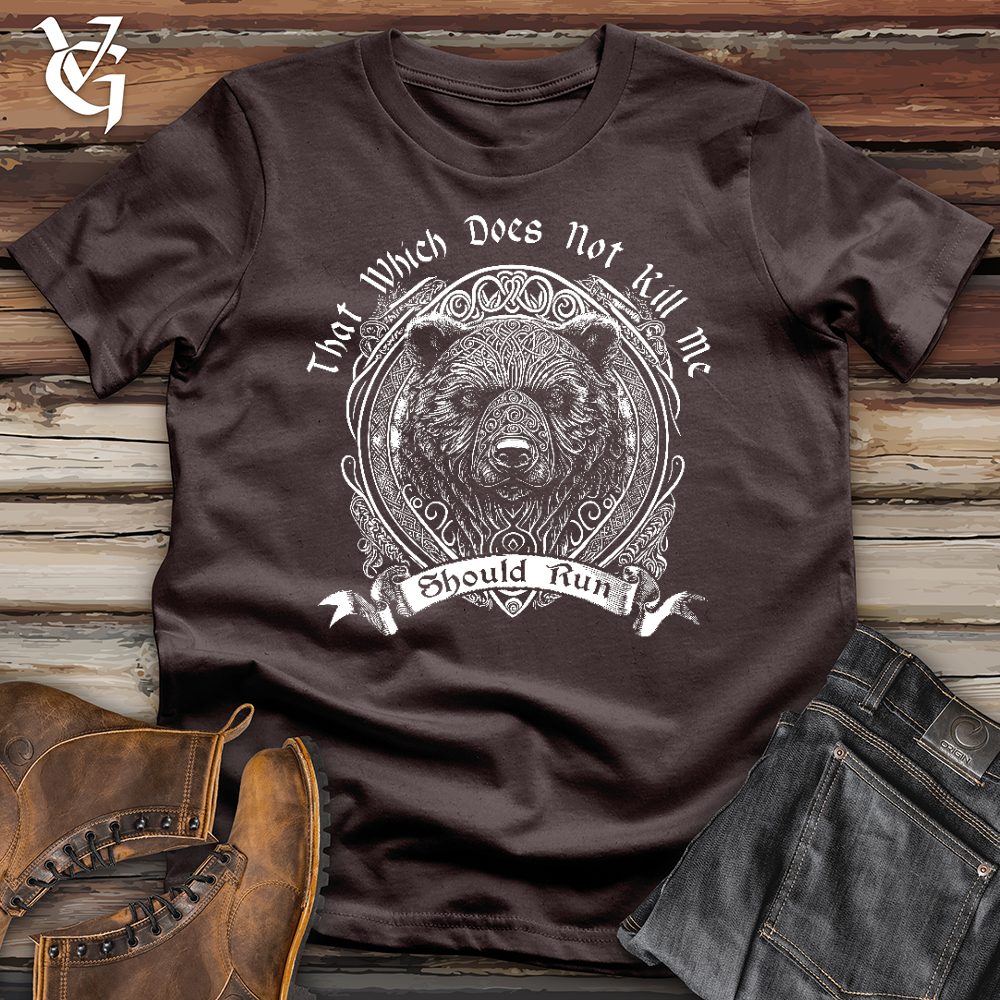 Viking Goods Should Run Vg Bear Softstyle Tee Dark Chocolate / L