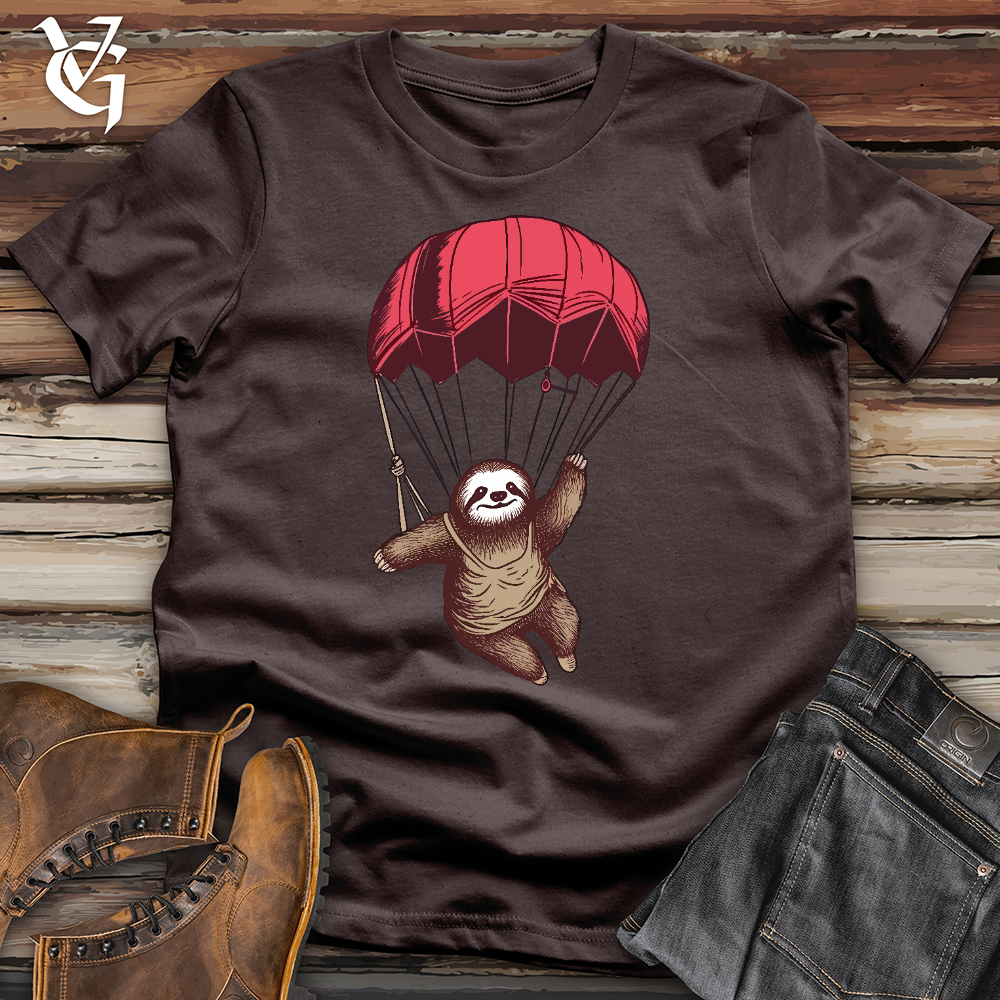 Viking Goods Skydiving Sloth Softstyle Tee Dark Chocolate / L