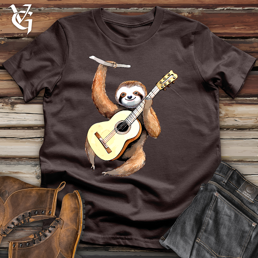 Viking Goods Sloth Guitarist Softstyle Tee Dark Chocolate / L