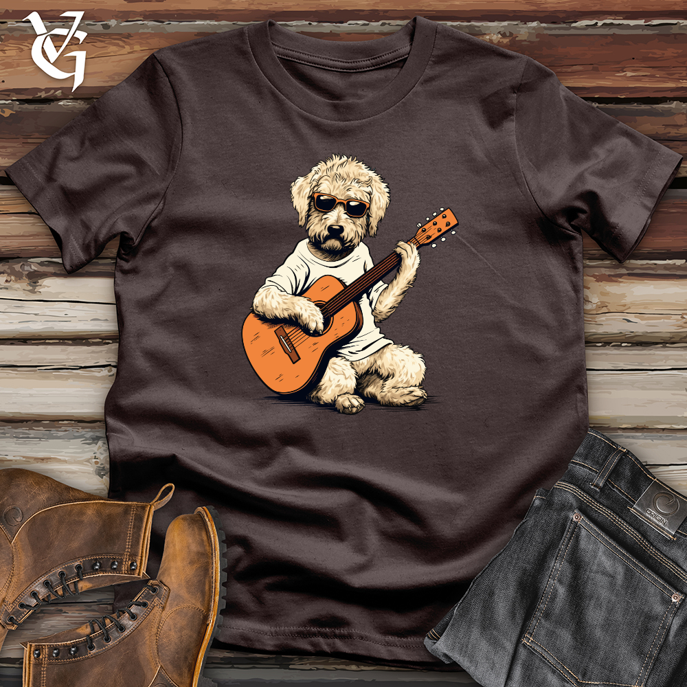 Viking Goods Strumming Doodle Dog Melody Softstyle Tee Dark Chocolate / L