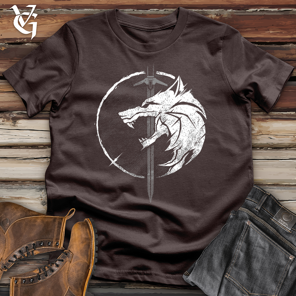 Viking Goods Sword and the Wolf Softstyle Tee Dark Chocolate / L