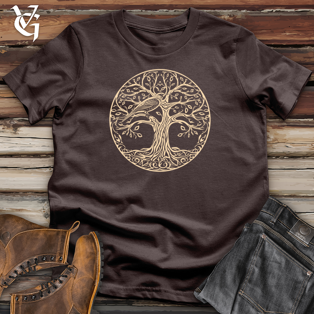 Viking Goods Tree of Life Songbird Softstyle Tee Dark Chocolate / L