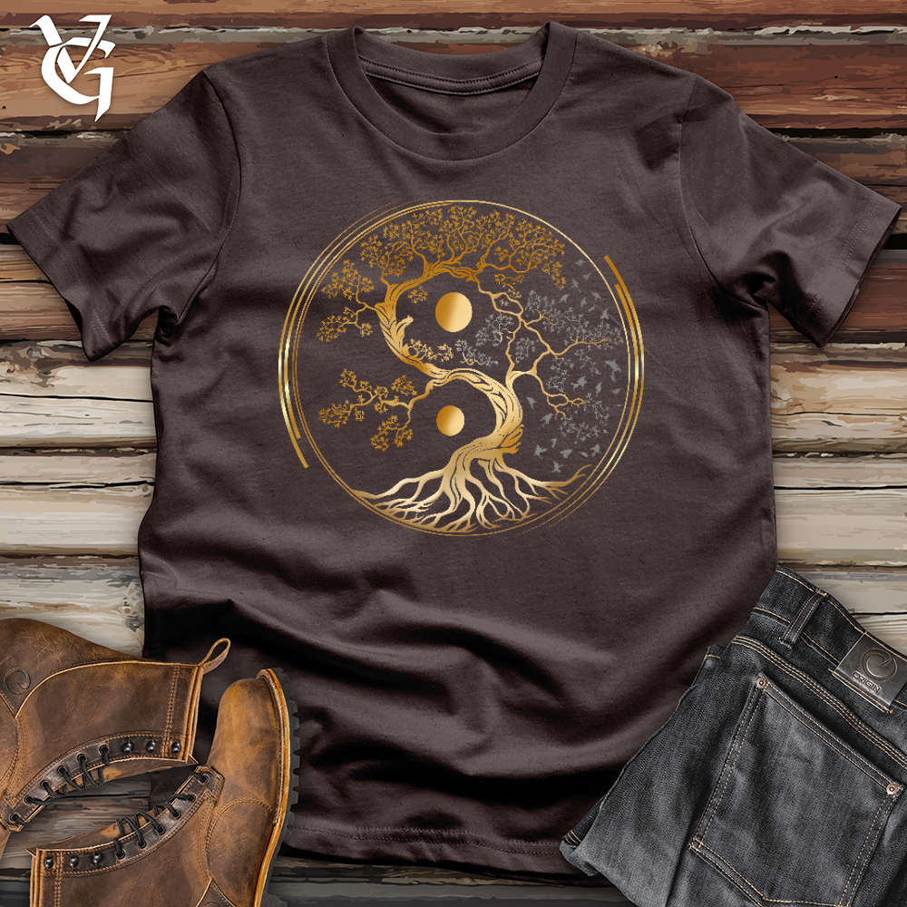 Viking Goods Tree of Life Yin Yang Softstyle Tee Dark Chocolate / L