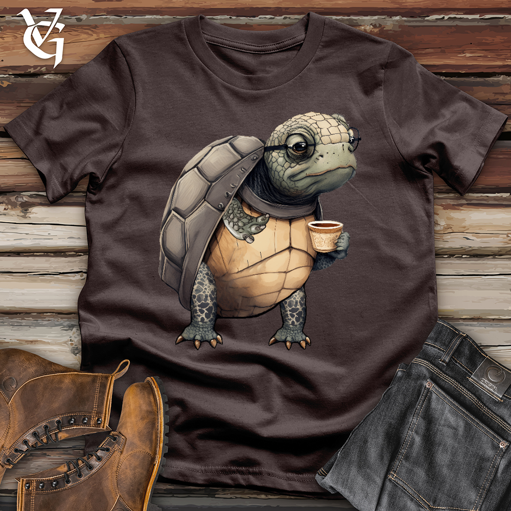Viking Goods Turtle Tea Time Softstyle Tee Dark Chocolate / L