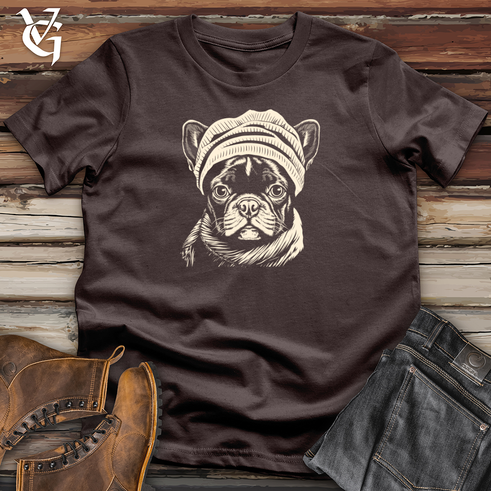 Viking Goods Vintage Beanie Frenchie Softstyle Tee Dark Chocolate / L