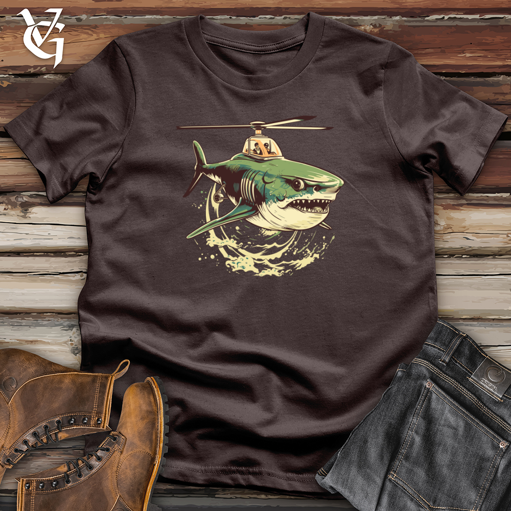 Viking Goods Vintage Chopper Shark Softstyle Tee Dark Chocolate / L