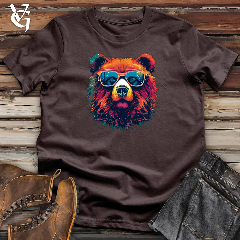 Viking Goods Vintage Cosmic Shades Bear Softstyle Tee Dark Chocolate / L