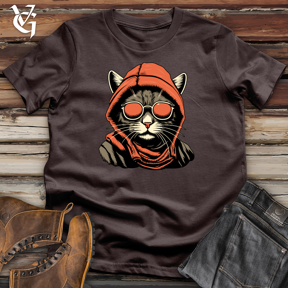 Viking Goods Vintage Masked Kitty Softstyle Tee Dark Chocolate / L
