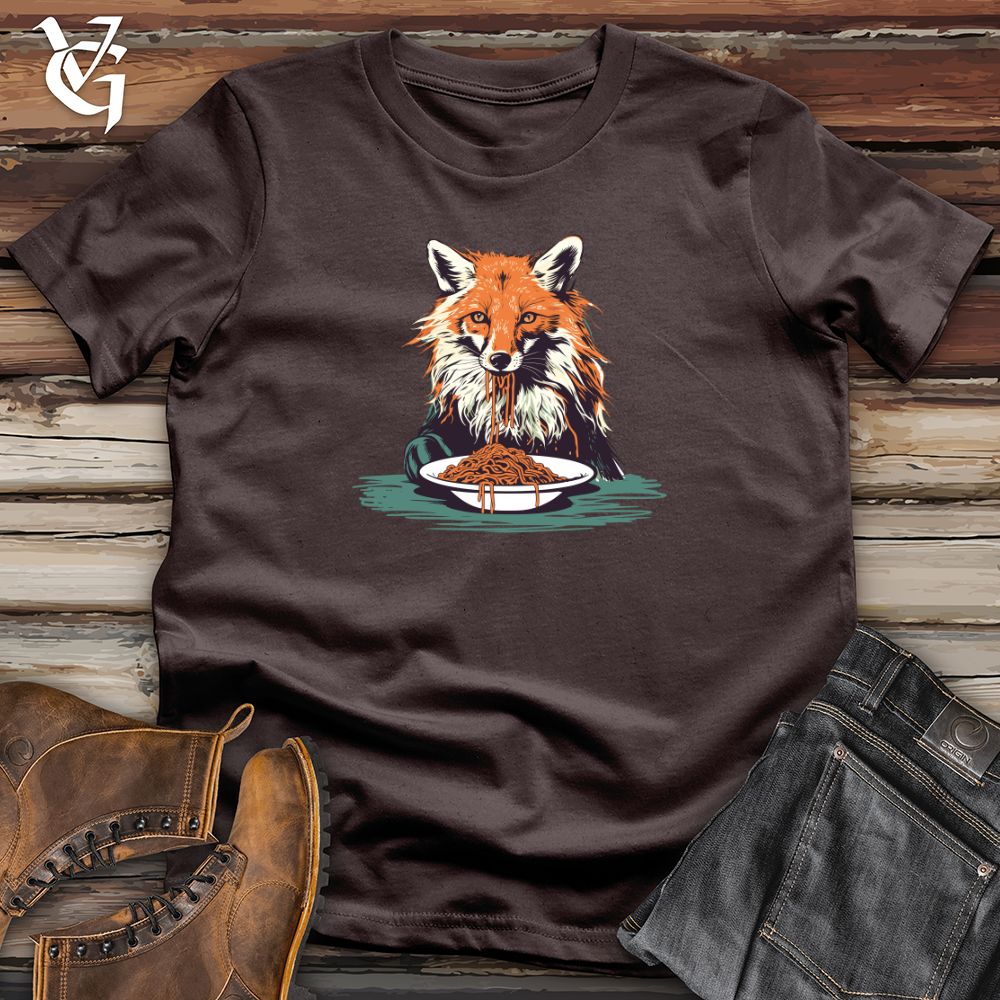 Viking Goods Vintage Spaghetti Fox Softstyle Tee Dark Chocolate / L