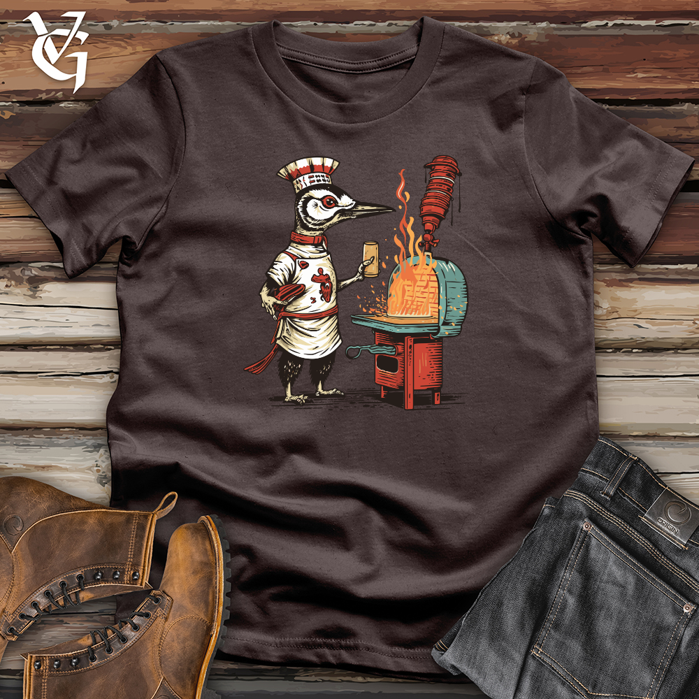 Viking Goods Woodpecker Grill Master Softstyle Tee Dark Chocolate / L