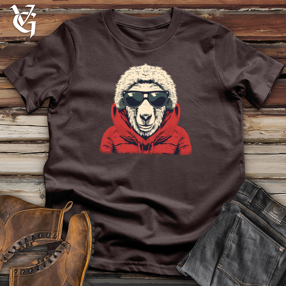 Viking Goods Wooly Sheep Beanie Softstyle Tee Dark Chocolate / L