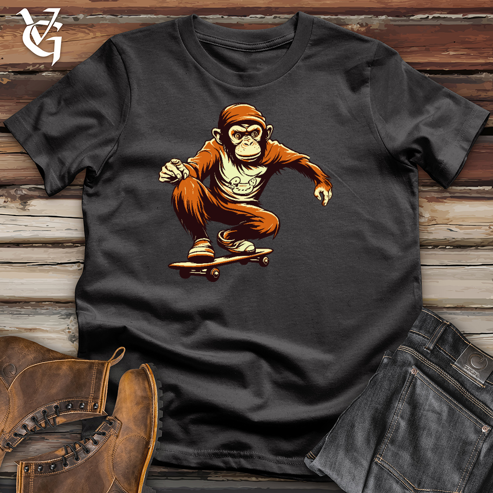 Viking Goods A Monkey Doing Skating Cotton Tee Dark Grey / L