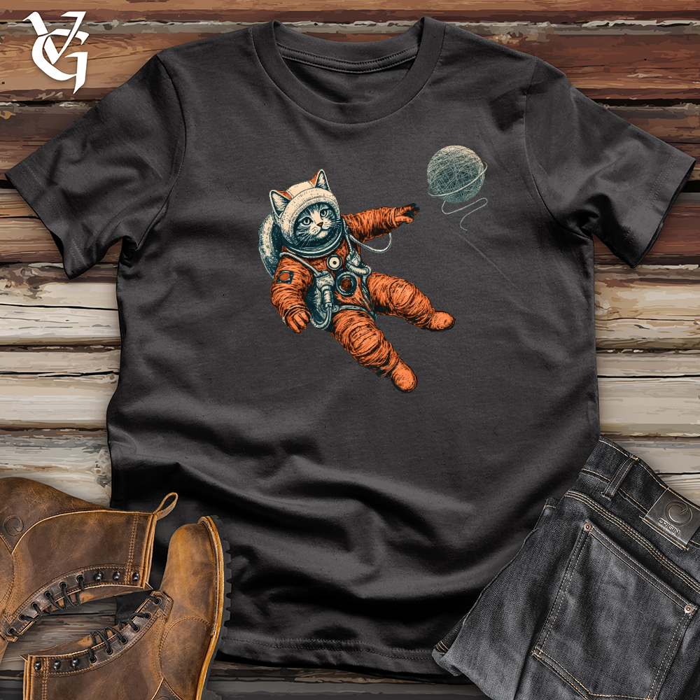 Viking Goods Astronaut Kitty Cotton Tee Dark Grey / L