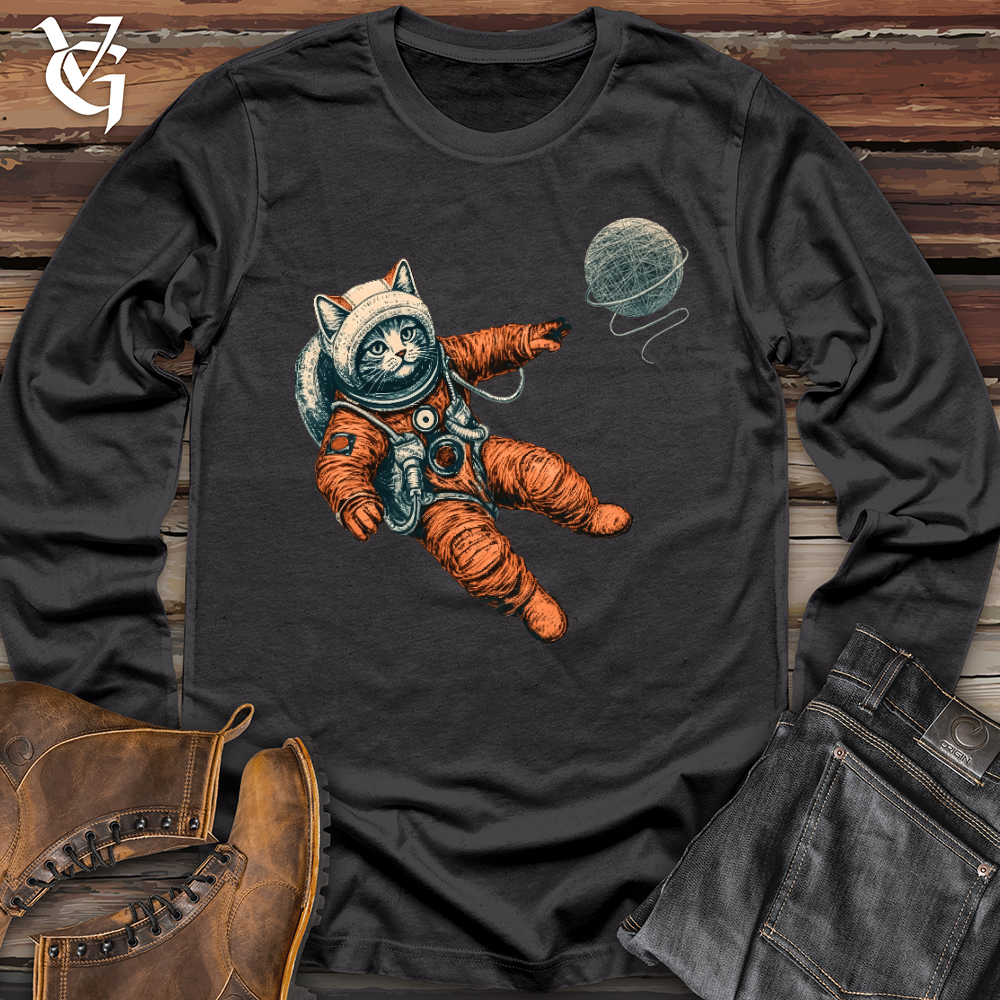 Viking Goods Astronaut Kitty Long Sleeve Dark Grey / L