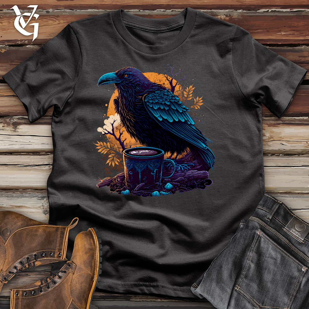 Viking Goods Black Raven Coffee Cotton Tee Dark Grey / L