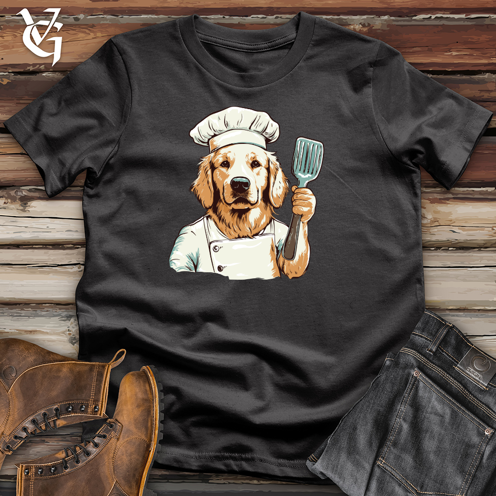 Viking Goods Chef Paw's Golden Retriever Cotton Tee Dark Grey / L