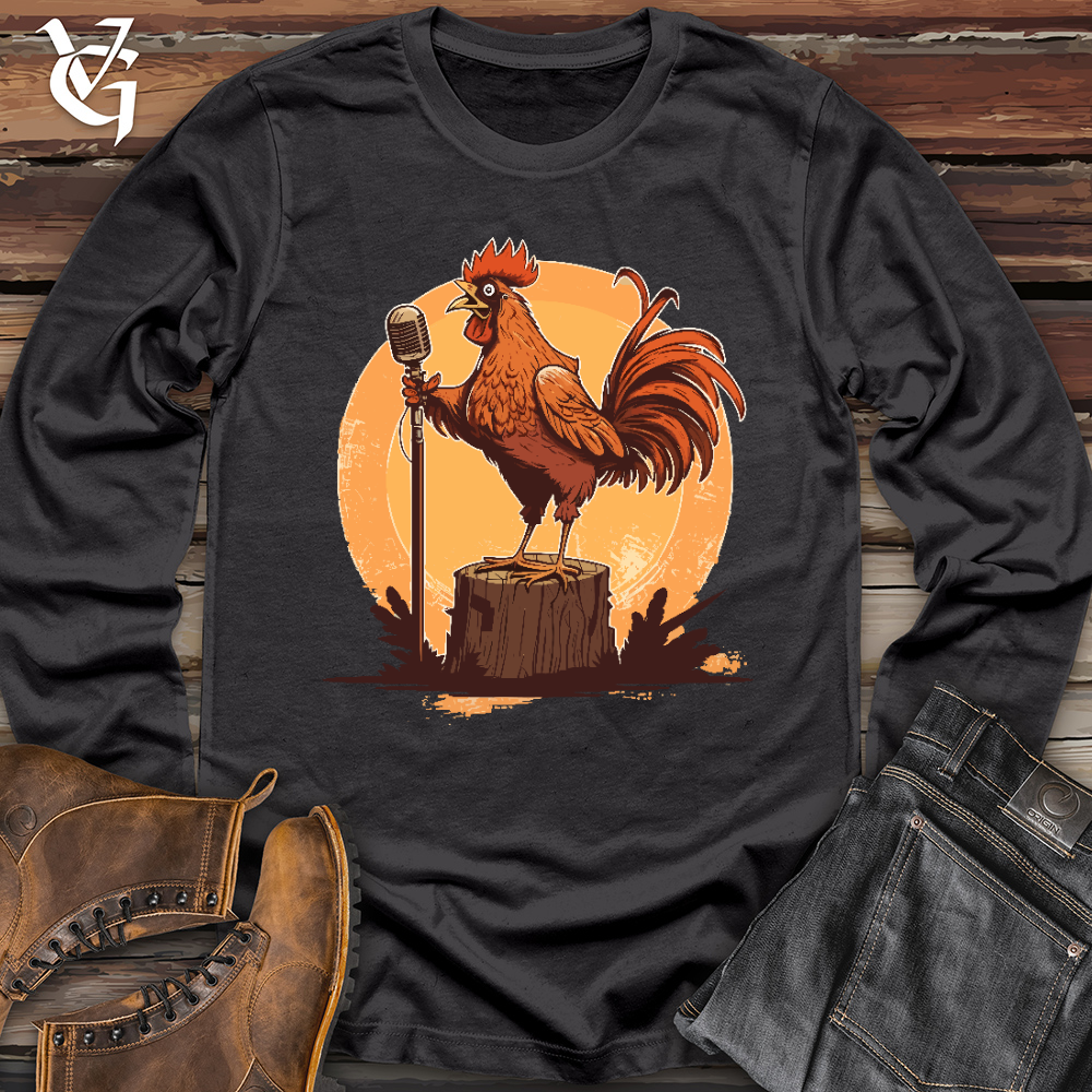 Viking Goods Chicken Rockstar Long Sleeve Dark Grey / L