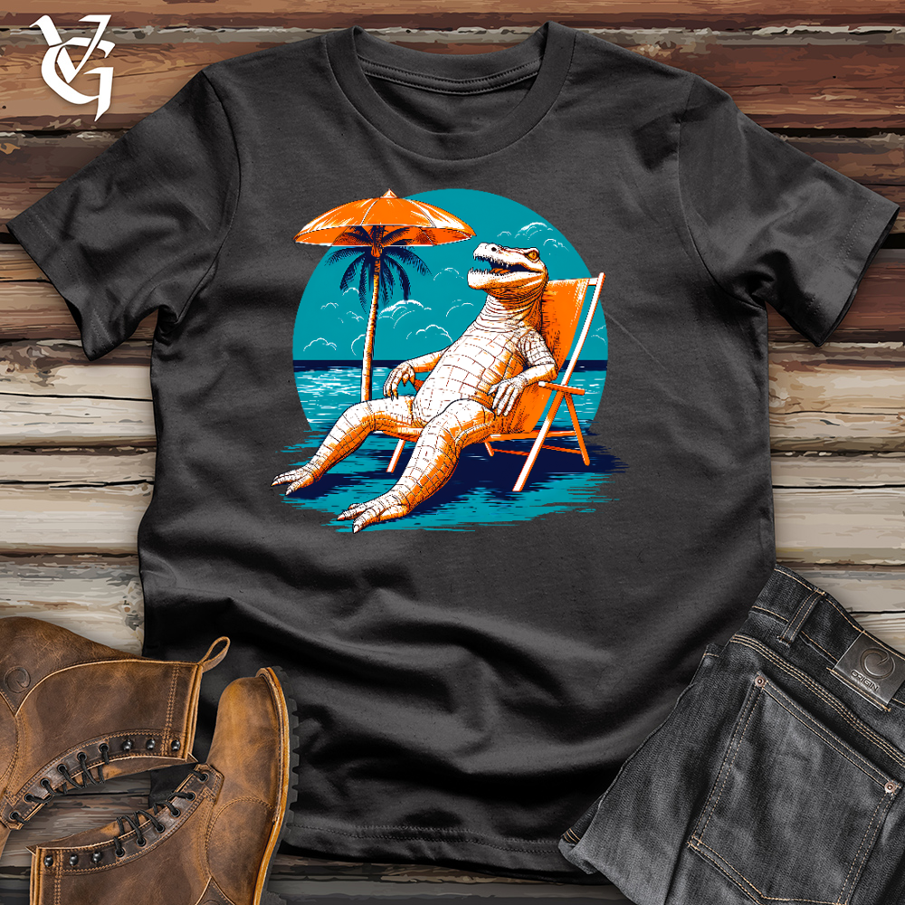Viking Goods Chillin Crocodile Cotton Tee Dark Grey / L
