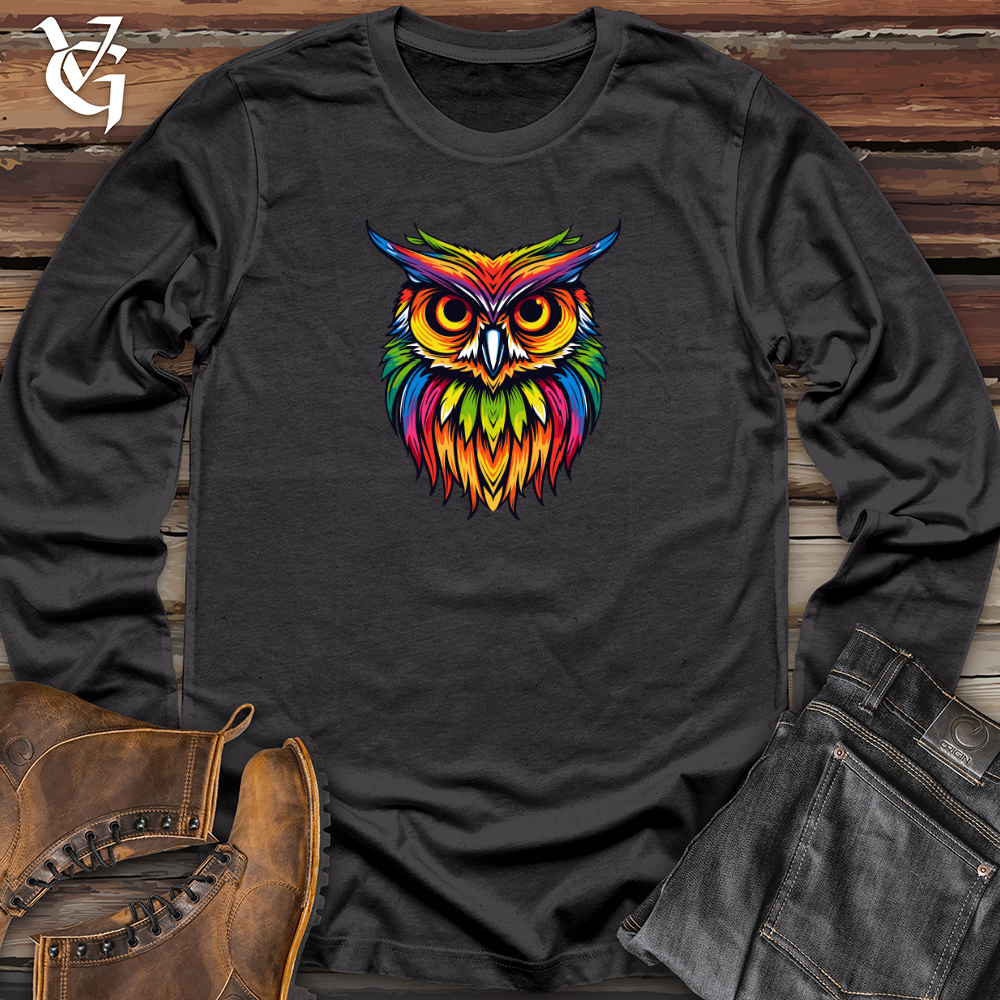 Viking Goods Colorful Nightwise Owl Long Sleeve Dark Grey / L