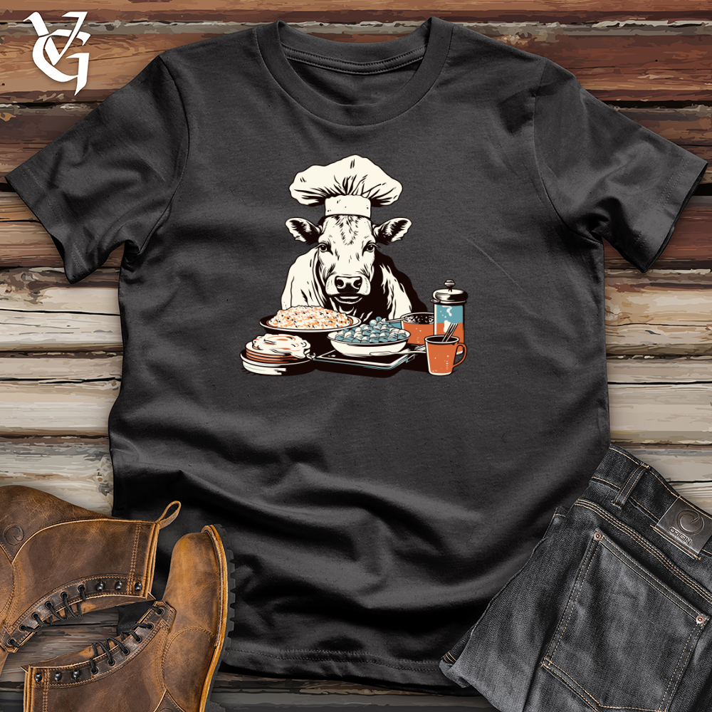 Viking Goods Cow Culinary Delight Cotton Tee Dark Grey / L