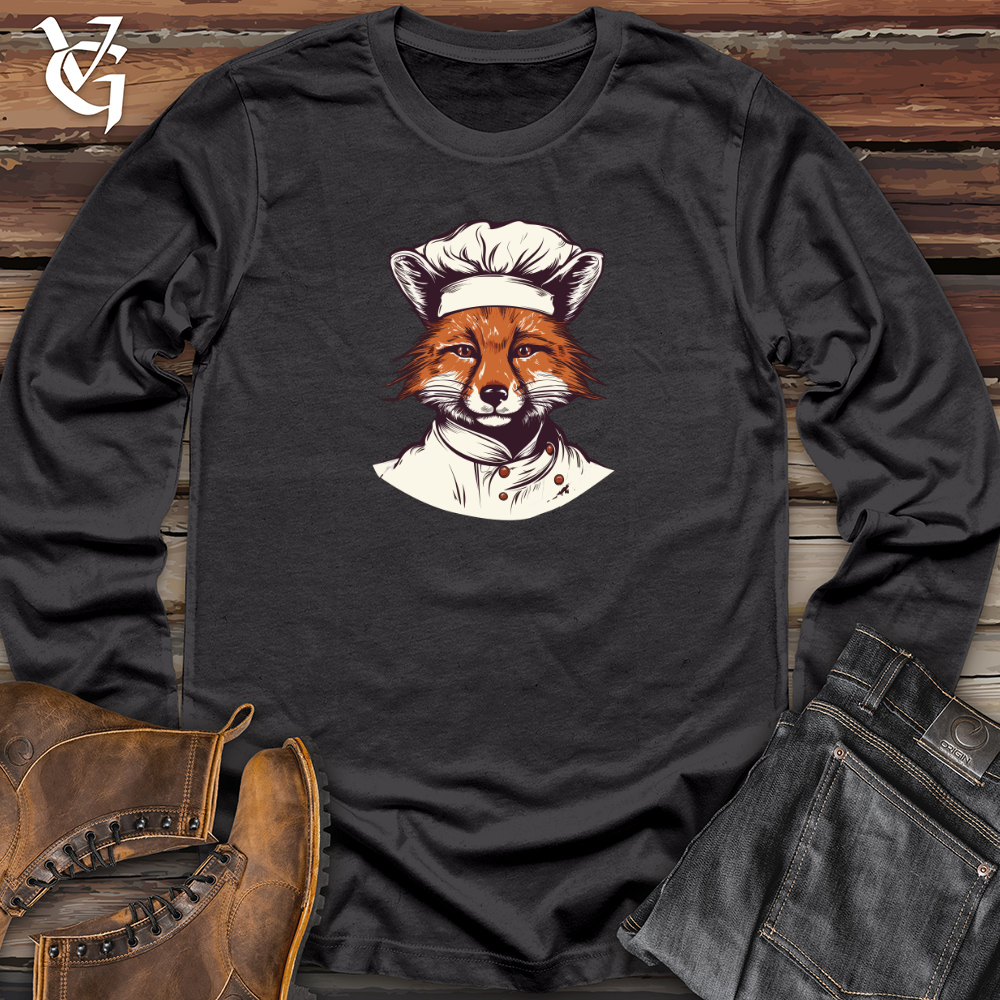 Viking Goods Culinary Whisked Fox Long Sleeve Dark Grey / L