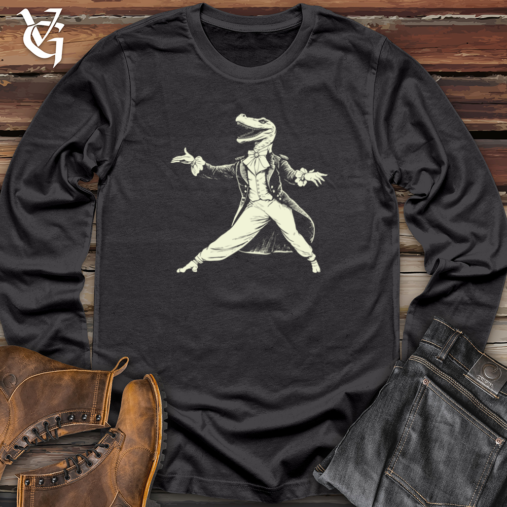 Viking Goods Dinosaur Dapper Dance Long Sleeve Dark Grey / L