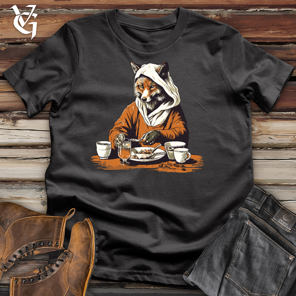 Viking Goods Drinking Fox Cotton Tee Dark Grey / L