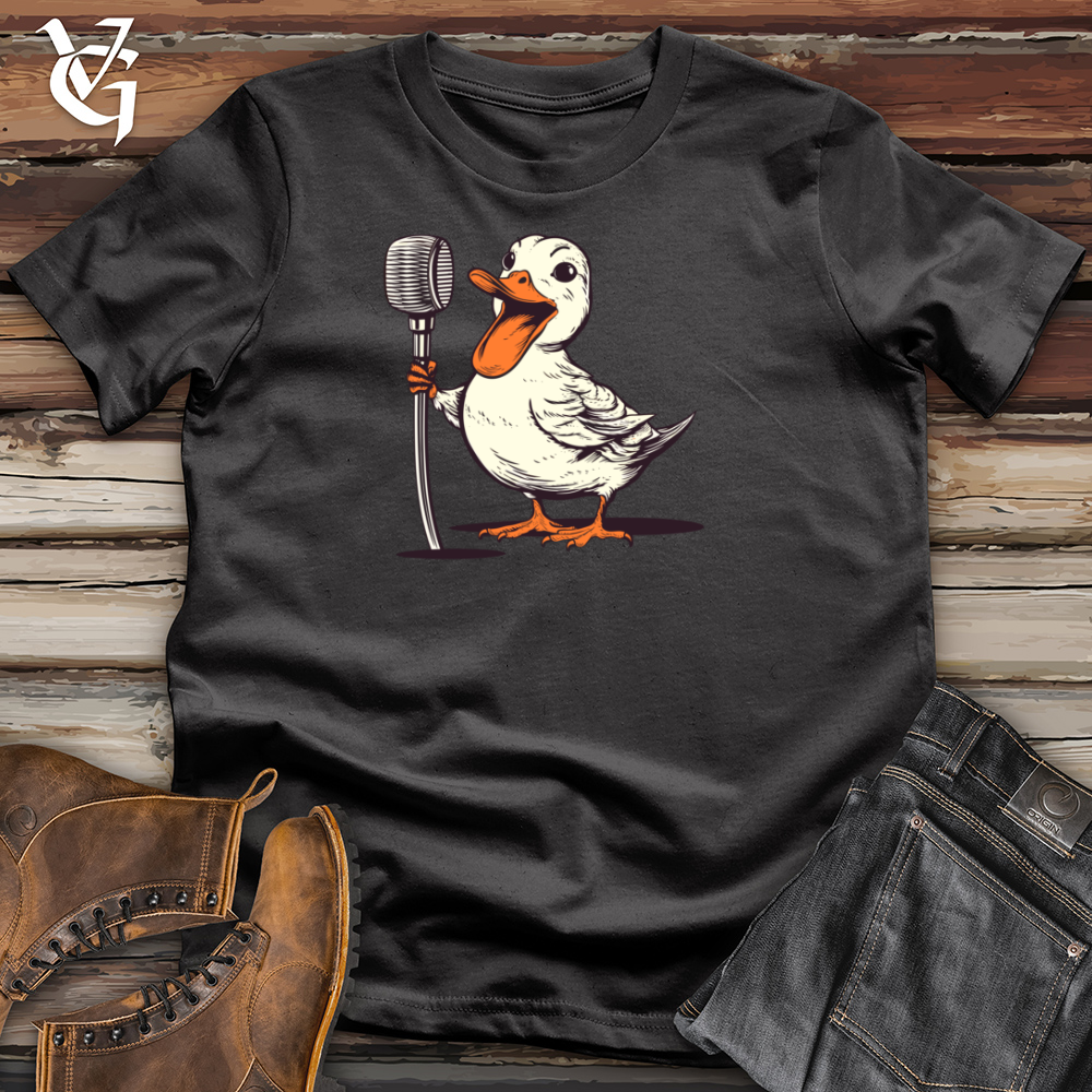 Viking Goods Feathered Quacktastic Comedy Cotton Tee Dark Grey / L