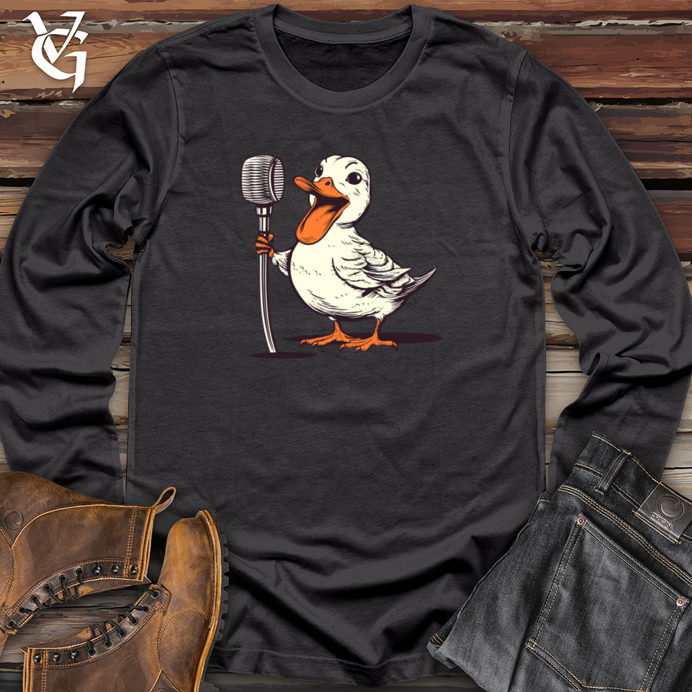 Viking Goods Feathered Quacktastic Comedy Long Sleeve Dark Grey / L